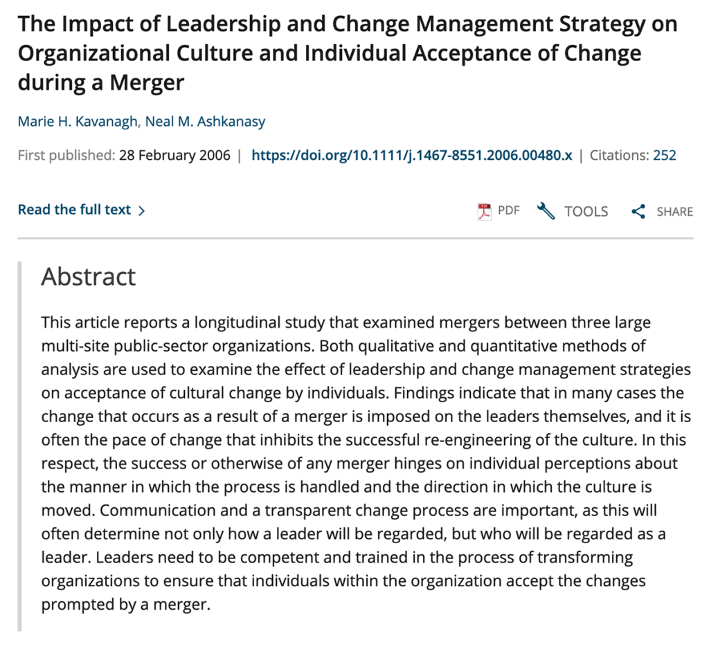 (1/2) The impact of leadership and change management strategy on ...
